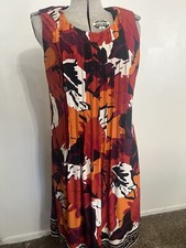 VTG Glamour Women's Sleeveless Multicolored Dress Size 14