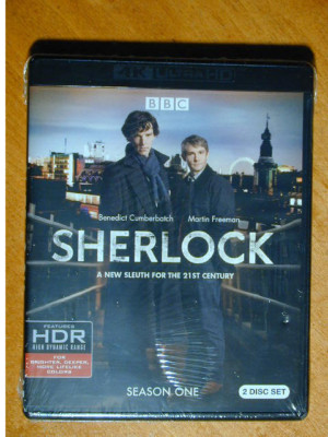 SHERLOCK 2010 BBC 4K ULTRA HD BRAND NEW SEALED 2 DISC SET Benedict Cumberbatch