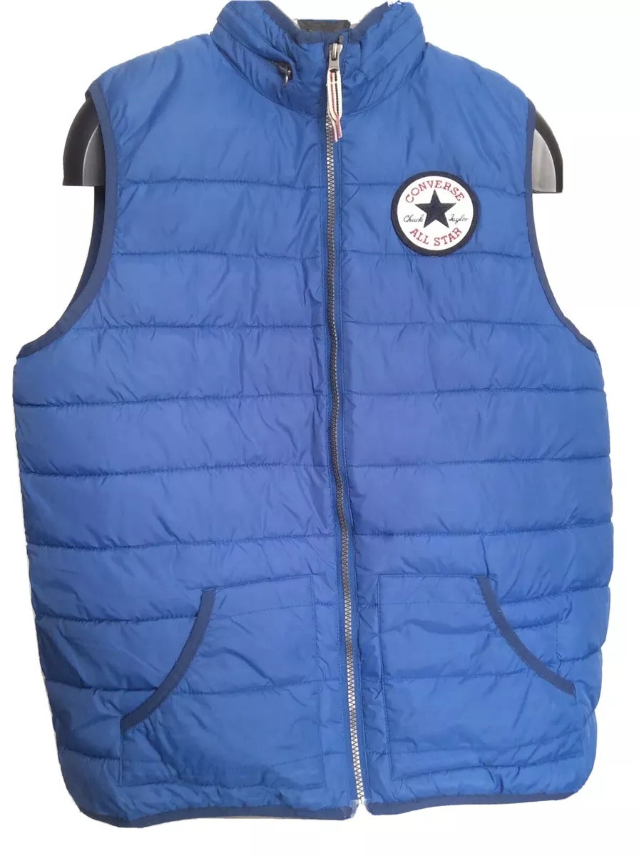 Converse All Stars Jacket Hooded Gilet Children Blue XL Size 13 15