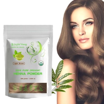 100% Organic Henna Hair Color, Natural, Chemical-Free Hair DIY Dye Hair at Home