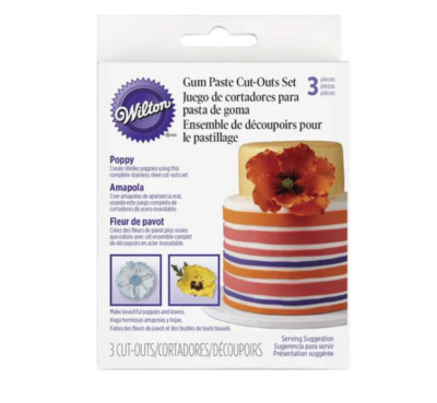 Wilton Gum Paste Mohn Ausschnitt Set