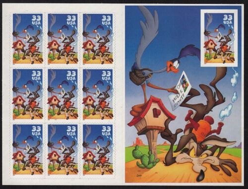 2000 Roadrunner & Wile E. Coyote Sc 3391b MNH sheet of 10 Looney Tunes - Photo 1/1