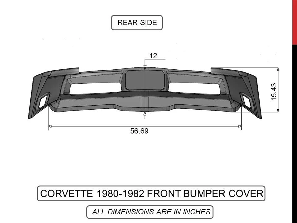 Para-choque dianteiro de fibra de vidro Corvette 1980-82 - Imagem 4 de 4
