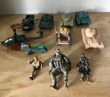TOYS MILITARY TANKS, HELICOPTER PLASTIC TOYS COLLECTABLE LOOKS VINTAGE LOT