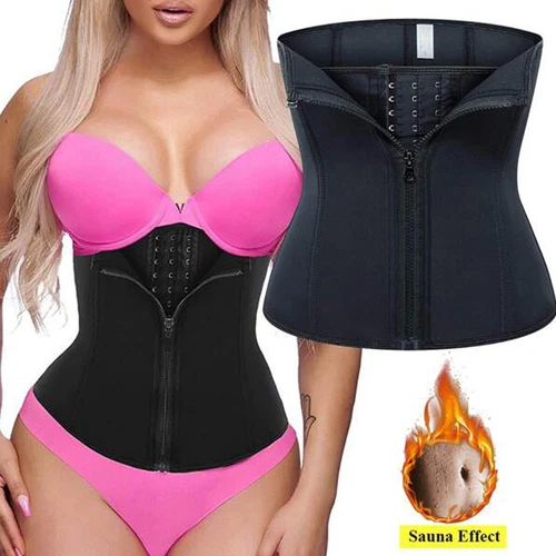Taillentrainer Damen Korsett Sauna Schweiß Abnehmen Body Shaper Gürtel Haken&Augen - Bild 7 von 21