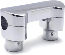 1" 1 inch Hefty Handlebar Riser/Top Clamp Kit Chrome 2" Tall For Harley Softail