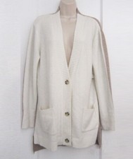 NWOT Super Soft Buttons Front Two Tones Colorblock V Neck Cardigan Sweater Sze M
