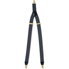 Club Room Men's Gray Clip-End Contrast Trim Y Shape Suspenders - O/S - NWOT