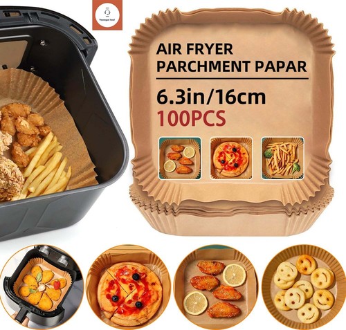 Air Fryer Liners 100 pcs Disposable Parchment Paper Liner Non Stick Food
