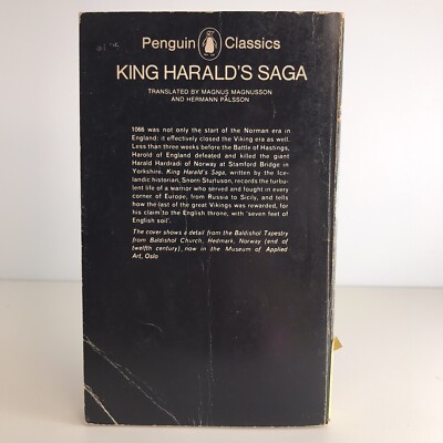King Harold's Saga by Snorri Sturluson; Penguin Classics 1966