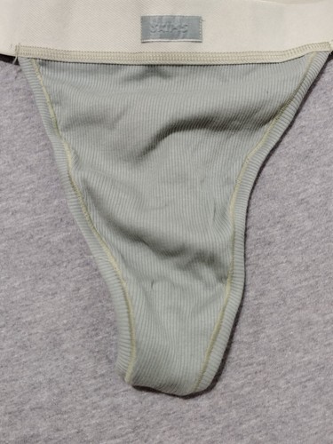SKIMS perizoma donna misto cotone elasticizzato jersey costina minerale taglia M PN-STT-0040 - Foto 7 di 9