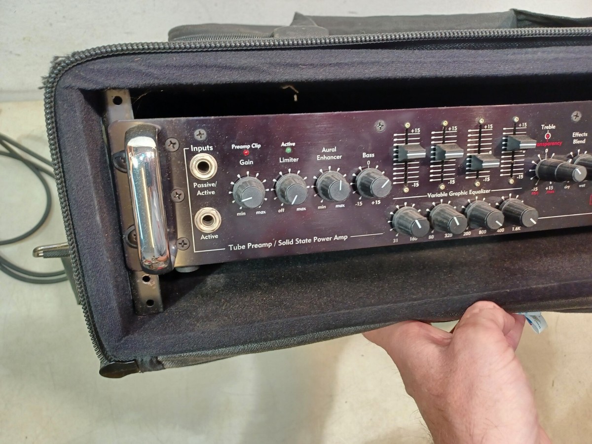 SWR SM-500 Bass Amp Head w/ Gator rack mount bag Tube pre