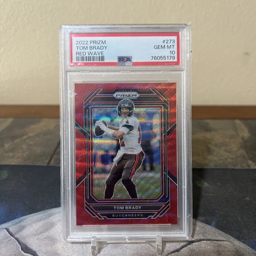 Tom Brady 2022 Panini Prizm Red Wave #’d/149 PSA 10 GEM MINT Buccaneers Patriots