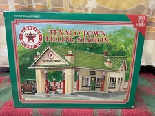 TEXACO Town Gas Filling Station 1930 Denver Style Lit Porcelain -1st in Series