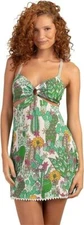 Trina Turk Cacti Cut Out Cover Up Dress in Multi Size L
