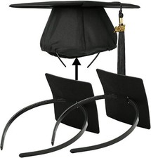 Graduation Cap Headband-Firm Anti-Fall Hair Band for Graduation Cap