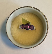 Amethyst Ring in 925 Sterling Silver. Size 7