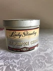 Lady Stanley Vintage All Purpose Night Cream Advertising Milk Glass Container