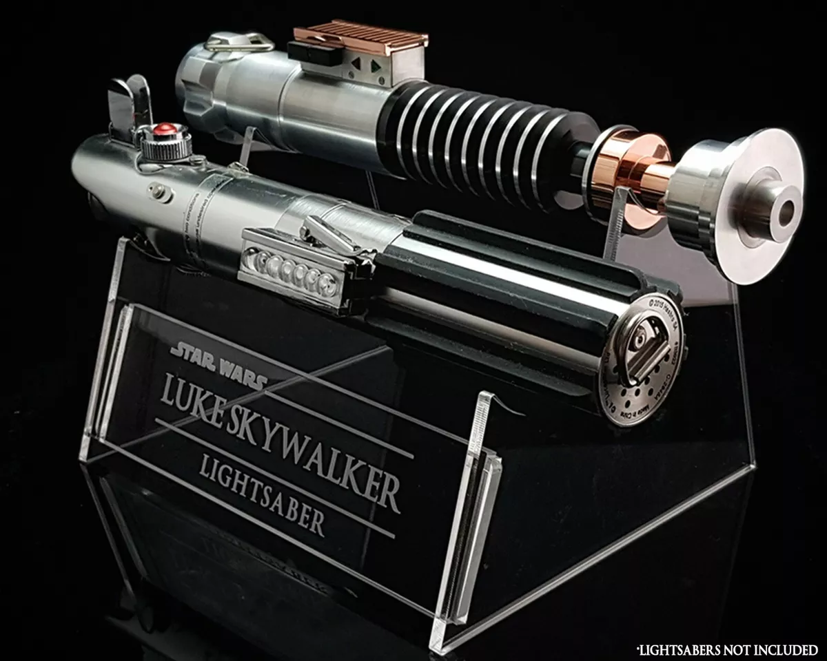 Classic 2 Tier Crystal Clear Acrylic Lightsaber Stand with