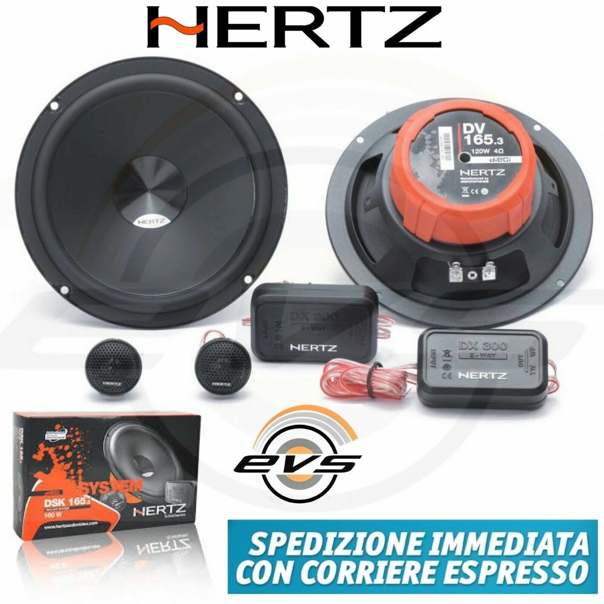 KIT ALTOPARLANTI CASSE ALFA159 ANTERIORI - POSTERIORI HERTZ DSK 165.3