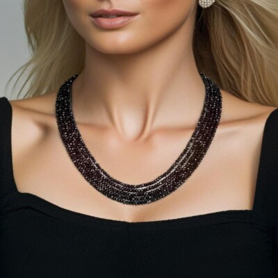 Collana Di Spinello Nero ø 5 Mm Vendita Online - Foto 3