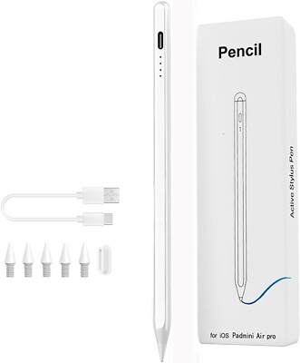 Magnetischer Eingabestift Apple iPad 2018-2024, Neigungsempfindlichkeit Handflächenunterdrückung, 2er-Pack