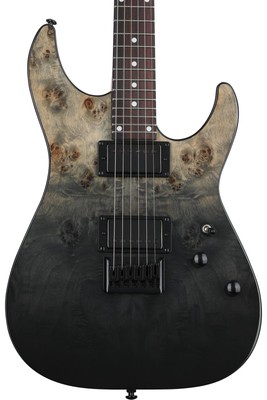 Schecter C-1 Standard Electric Guitar - Black Fade Burst Burl
