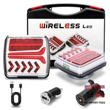 Wireless Magnetic LED Trailer Lights, 2.4GHz Stable Signal up to Transparent