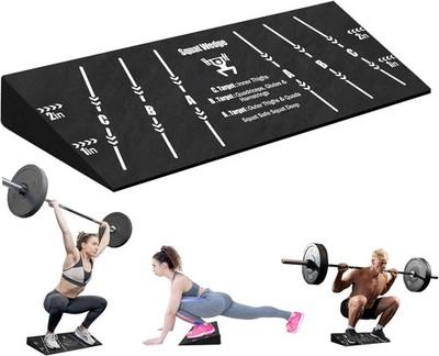 Squat Wedge Block Heel Elevated Slant Board for Weightlifting Home Gym