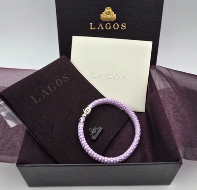 LAGOS Caviar Lilac Ceramic Bead 9mm 18K Gold & Sterling Silver