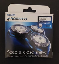 TWO packs New SEALED Genuine Philips Norelco HQ8 Dual Replacement Shaver Heads
