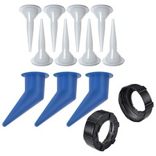 12PACK Bec ABS + Alliage Aluminium Adhésives Bleu+Blanc Kit Haute Qualité