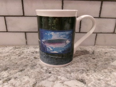Vintage Cedar Key Fish Design Coffee Mug, 4'' x 3''