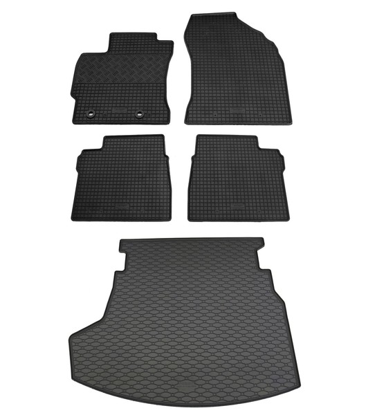 Gummi FußMatten Kofferraumwanne FüR Toyota Corolla 11 E170 E180 Set Gummimatten-image