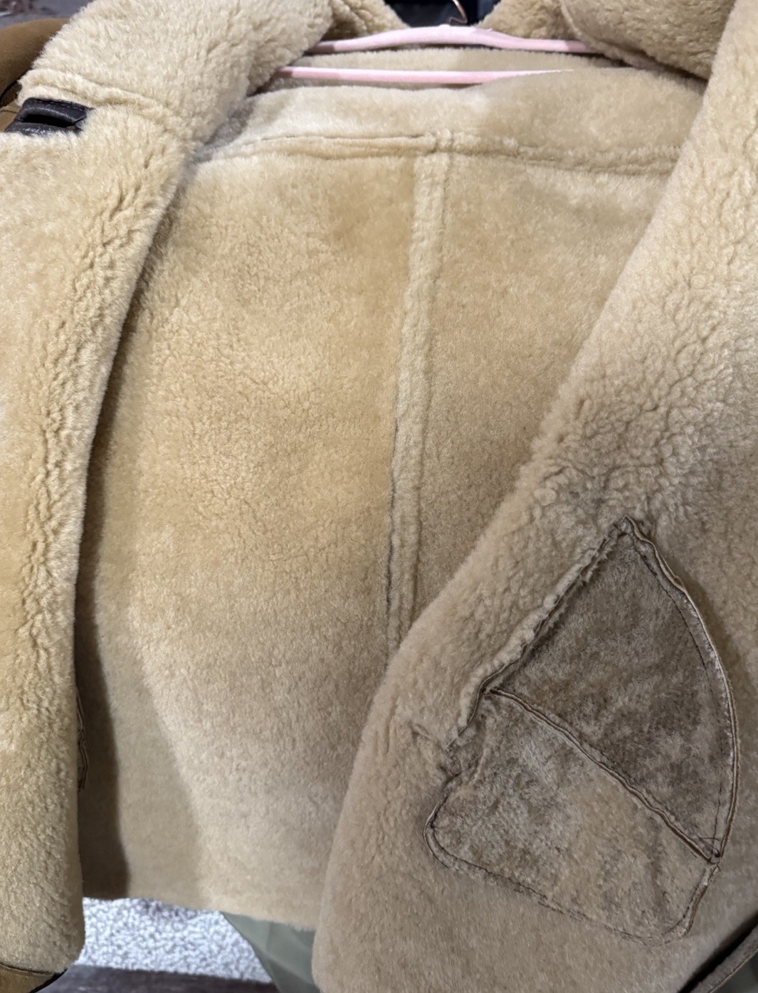 Vintage Women’s Real Sheepskin Shearling Brown jacket UK SZ 18, 40” Bust.  EUC image 10