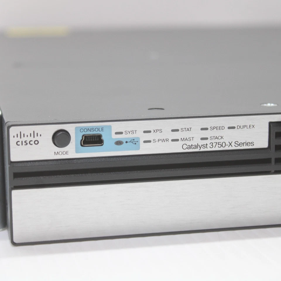 Cisco Catalyst WS C3750X 12S S Ethernet Switch 12 Port 1Gbps Layer 3 - Image 3 of 4