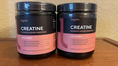 2 X LEGION Micronized Creatine Monohydrate Supplement UNFLAVORED Powder EXP 2027