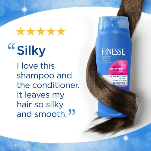 Finesse Restore and Strengthen Moisturizing Shampoo&Conditioner 13 oz Pack of 3 - Picture 2 of 3