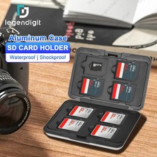 Waterproof Aluminum Memory Card Holder 16 Slot SD TF Micro SD Storage Case