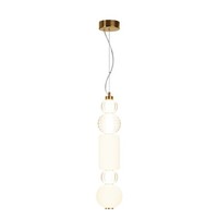 Led Pendelleuchte Esstisch Glas Metall Gold Ø14,7 Cm 3000 K HäNgelampe KüChe
