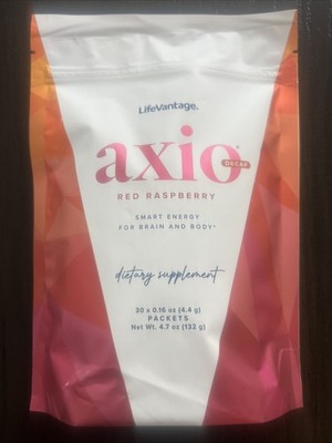 LifeVantage Axio Red Raspberry Decaf 30 Packets/Servings Exp 10/27 - New/Sealed
