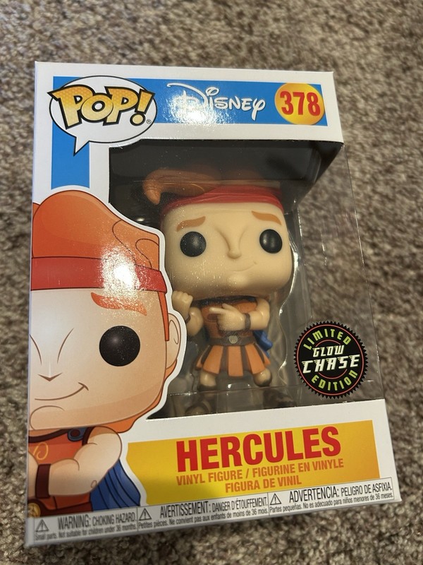 Funko Pop! Vinyl Disney Hercules #378 Glow in the Dark Chase Limited Edition Box