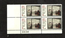 1971 U.S. COMMEM  8c  JOHN SLOAN ARTIST  Plt#Blk of 4 Sc#1433  M/NH/OG GEM!