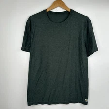 Vuori Mens Strato Tech Tee L Large Green Heather Dream Knit Pullover V126
