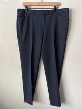 Lafayette 148 New York Womens Size 16 Pants Irving Trousers Career Stretch Navy