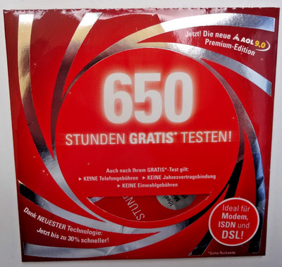 AOL 9.0 CD-ROM, 650 Stunden gratis testen, AUS MAI 2005, neu und ungeöffnet