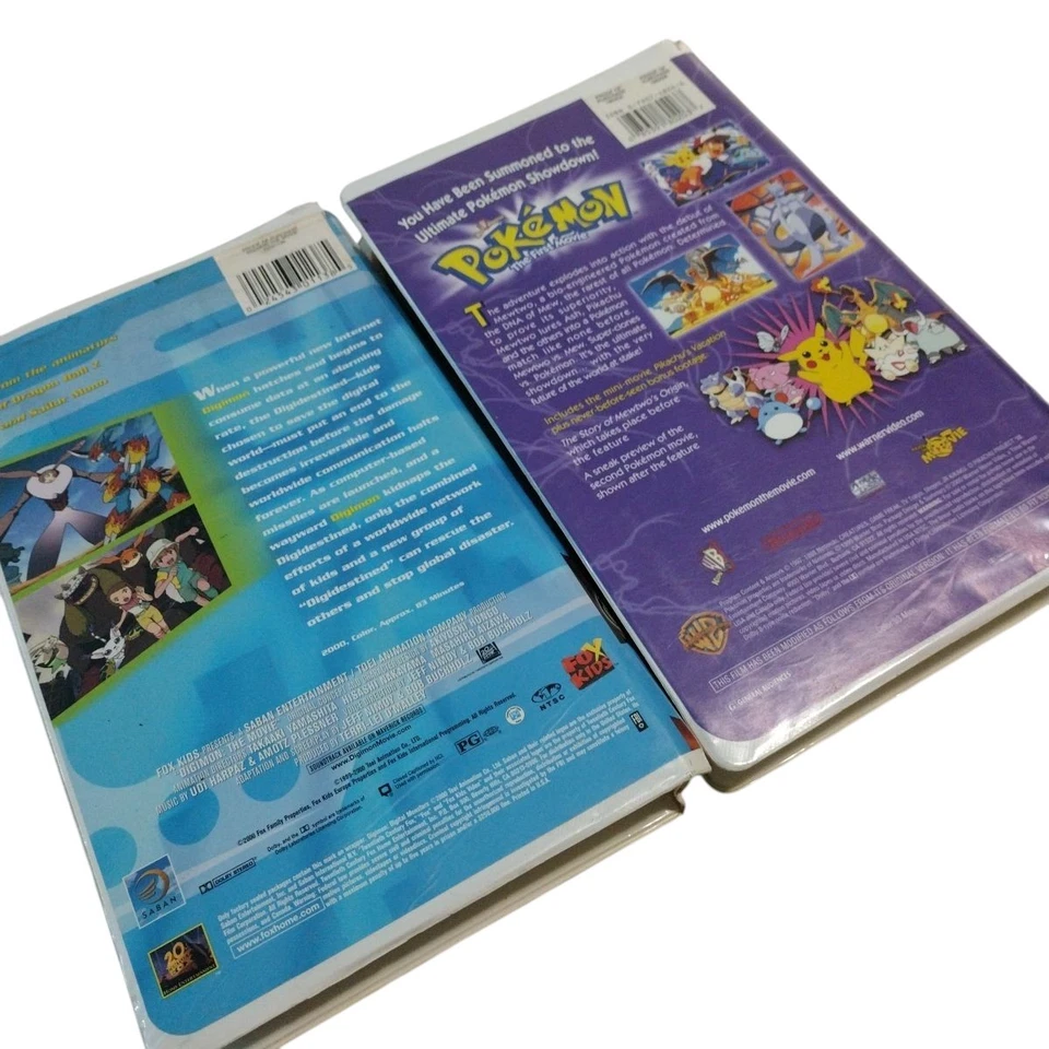 Pokemon & Digimon Full Length Animated Movie VHS 1999/2000 Anime Manga Features - Image 2 of 4