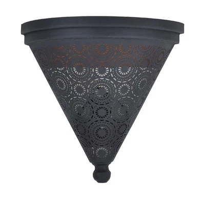 Wandleuchte Wandlampe orientale Marrakesch en Métal Noir 31cm Séjour - Photo 1/4
