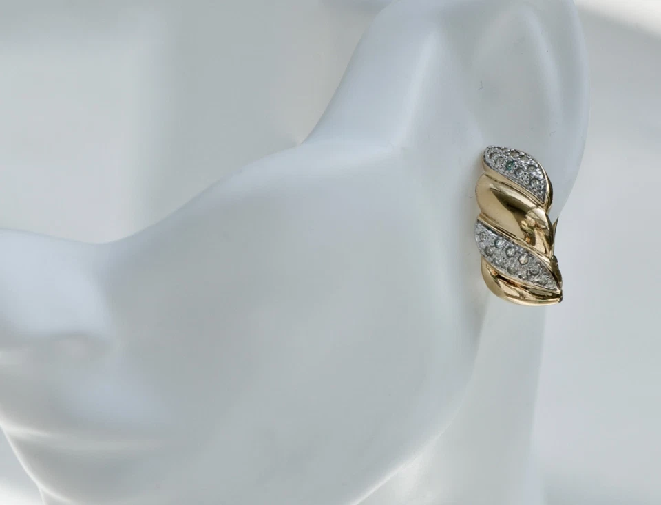 Pierre Lang | Ohrclips Ohrringe Bicolor Halb Creolen vergoldet 2,5 cm - Bild 2 von 4