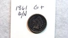 1861 INDIAN CENT GOOD CIRCULATED BETTER DATE 1C Penny Coin BUY IT NOW